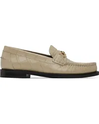 Versace Beige Croc-Effect Medusa '95 Loafers 1kd4v-sand-versace