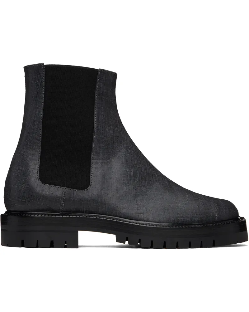 Maison Margiela Black Tabi County Chelsea Boots H8396