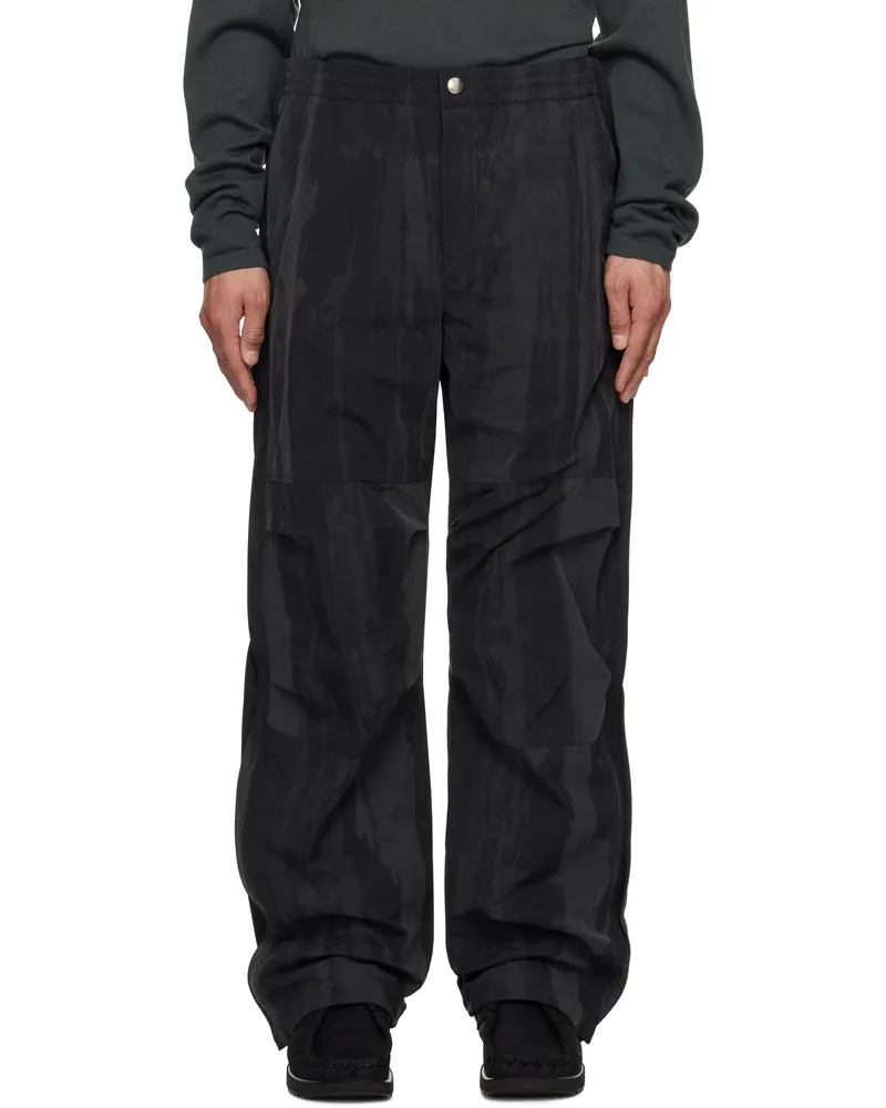SOLID HOMME Gray String Detail Trousers 311g