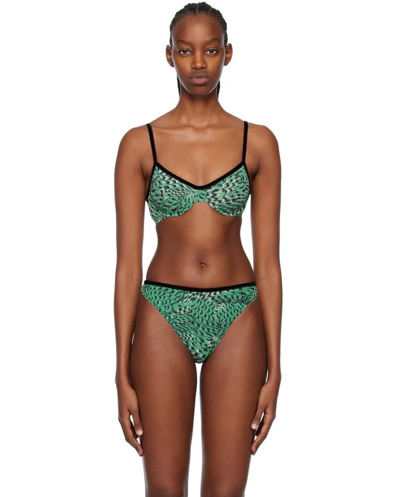 Fruity Booty SSESNSE Exclusive Green Printed Bra Sugar