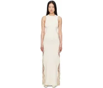Off-White Lace Panel Maxi Dress