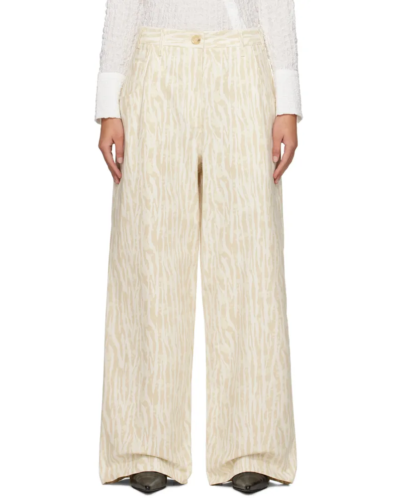 Song For The Mute Off-White Wide-Leg Jeans White