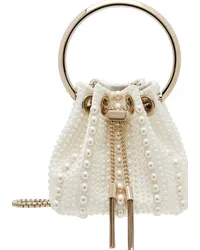 Jimmy Choo White Micro Bon Bon Bag Ivory