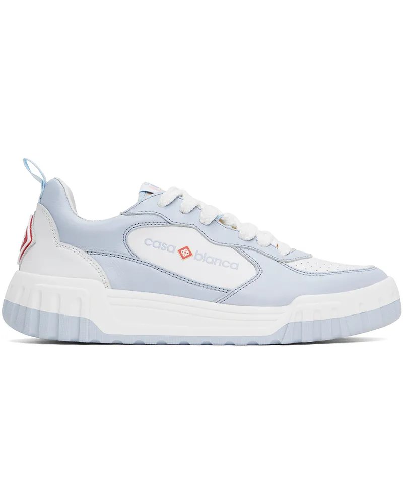 Casablanca Paris Blue & White 'The Court' Sneakers Pastel