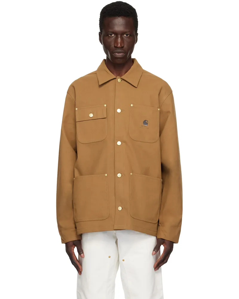 Carhartt WIP Tan Michigan Faux-Leather Jacket Xx