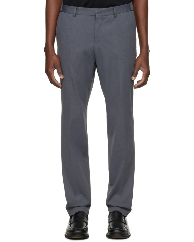 HUGO BOSS Gray Slim-Fit Trousers 041-silver