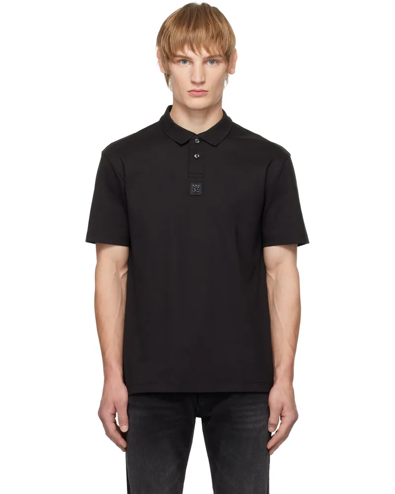 HUGO BOSS Black Interlock-Cotton Polo 001-black