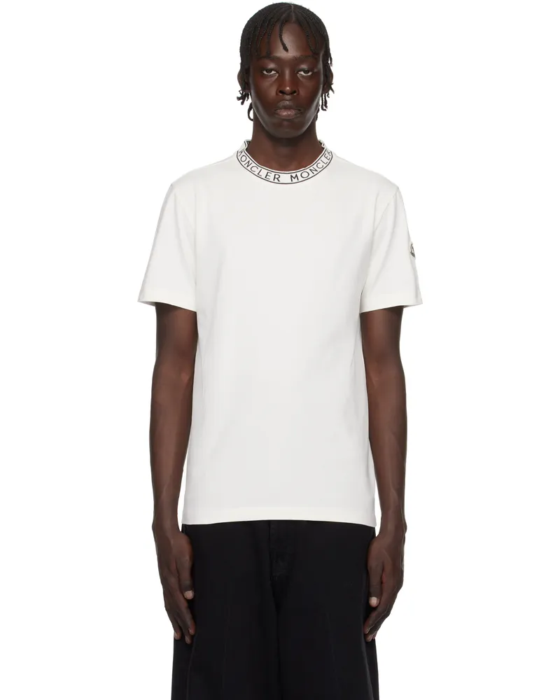 Moncler White Logo-Trimmed Cotton T-shirt 032