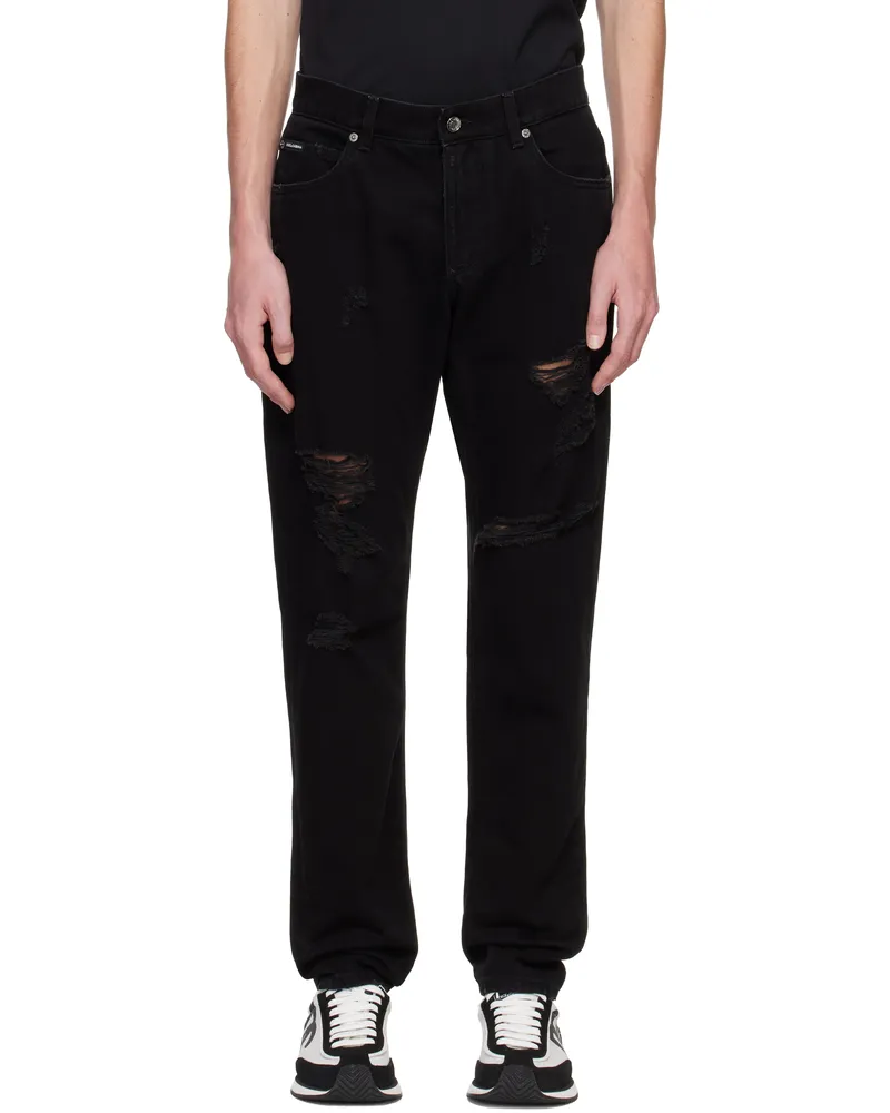 Dolce & Gabbana Black Regular Jeans G8ll3