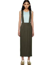 Issey Miyake Khaki Thicker Bottoms 2 Midi Skirt Khaki