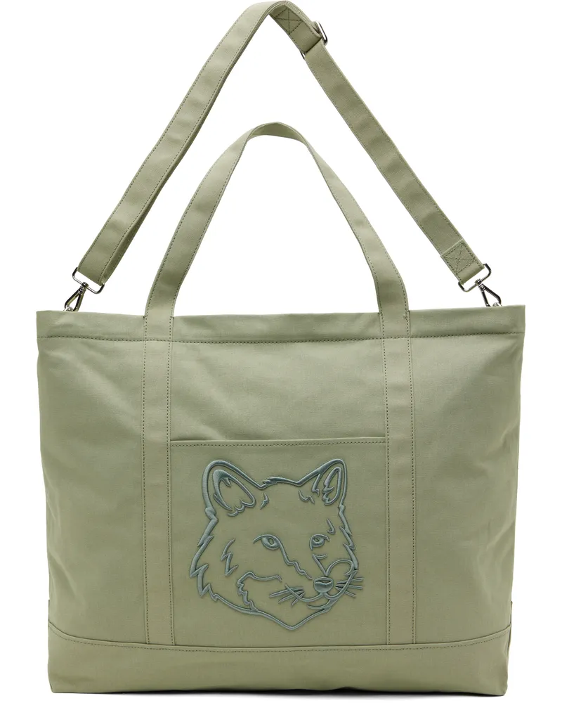 Kitsuné Green Fox Head XL Tote 0094