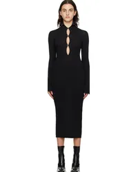 Charlotte Knowles Black Slither Midi Dress Black