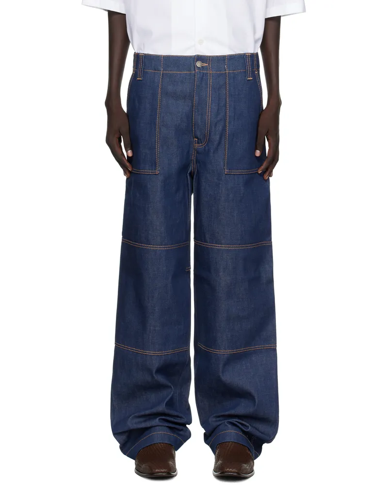 Acne Studios Blue Denim Trousers 135