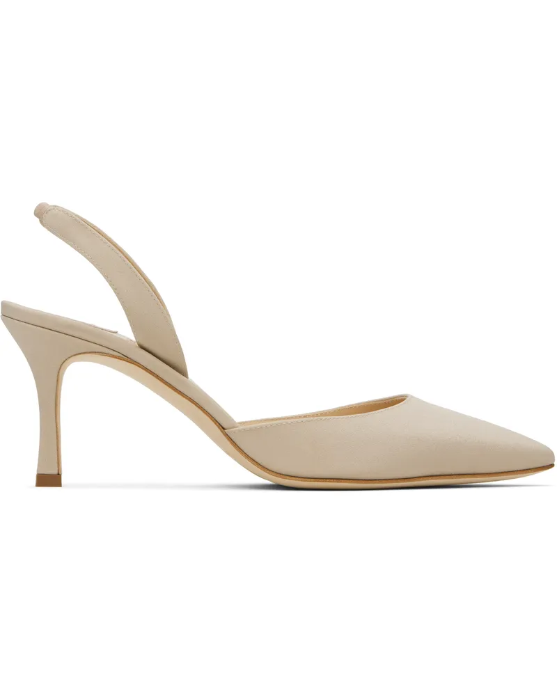 Manolo Blahnik Beige Carolyne 70 Heeled Sandals Lbrw(2330)