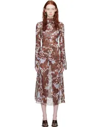 Charlotte Knowles Blue & Brown Serpent Midi Dress Wildflower