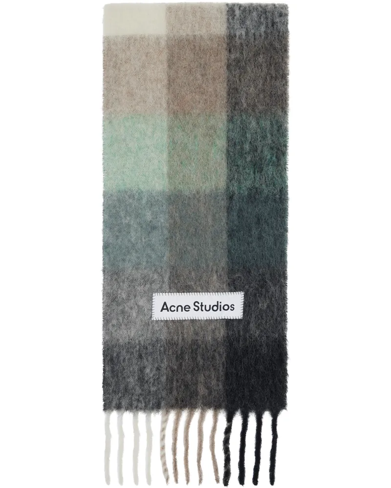 Acne Studios Multicolor Mohair Checked Scarf Bo8