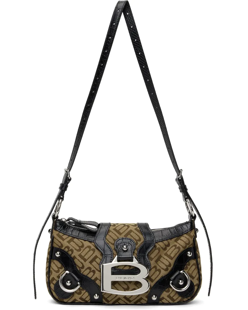 Balenciaga Brown & Black Essex Small Shoulder Bag 2160