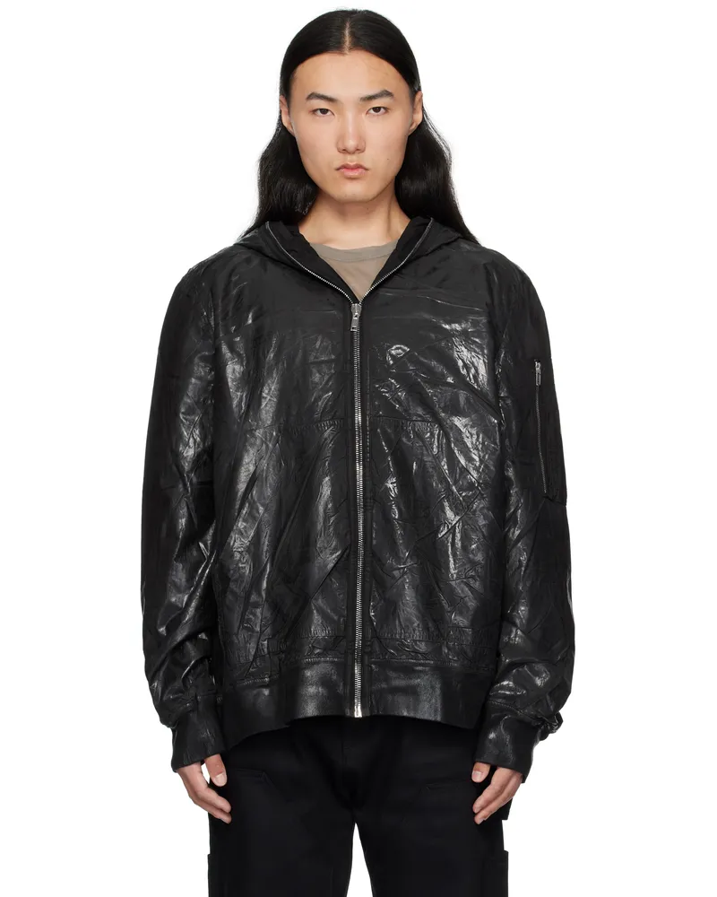 DRKSHDW by Rick Owens Black Hollywood Flight Bomber Jacket 09