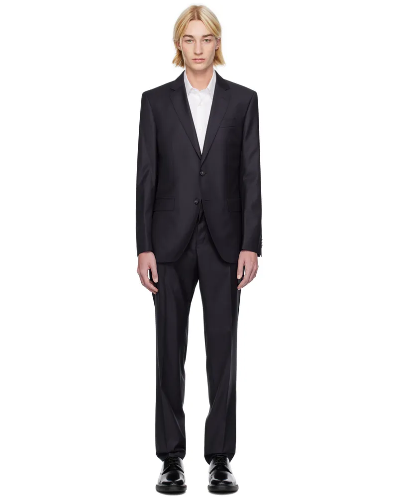 HUGO BOSS Navy Slim-Fit Suit 404-dark