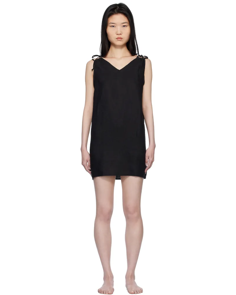 Deiji Studios Black Looped Minidress Black