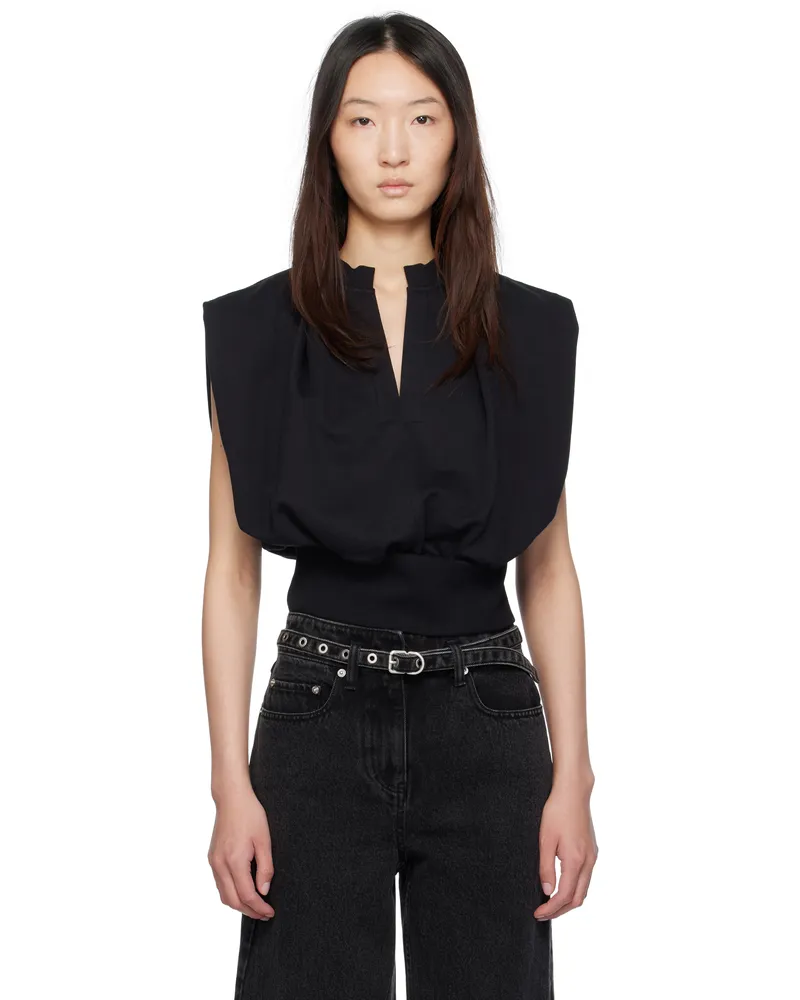 3.1 phillip lim Black Sleeveless French Terry Top Black