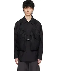 Christophe Lemaire Black Multi-Pocket Vest Bkblack