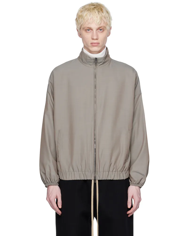 Fear of God Gray Zip Track Jacket Dusty