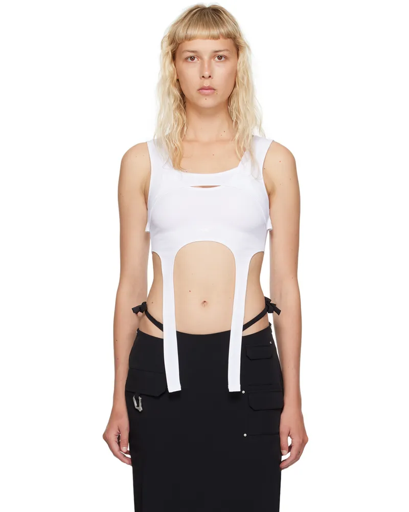 Heliot Emil White Harness Tank Top White