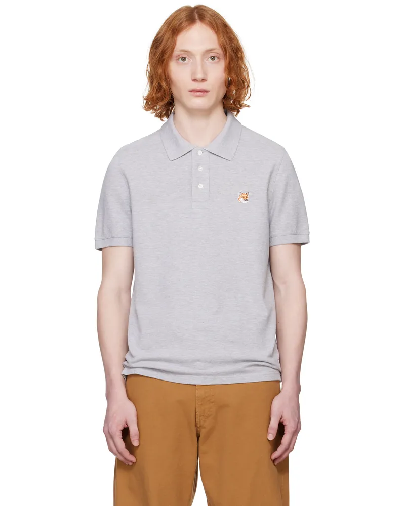 Kitsuné Gray Fox Head Patch Regular Polo H120