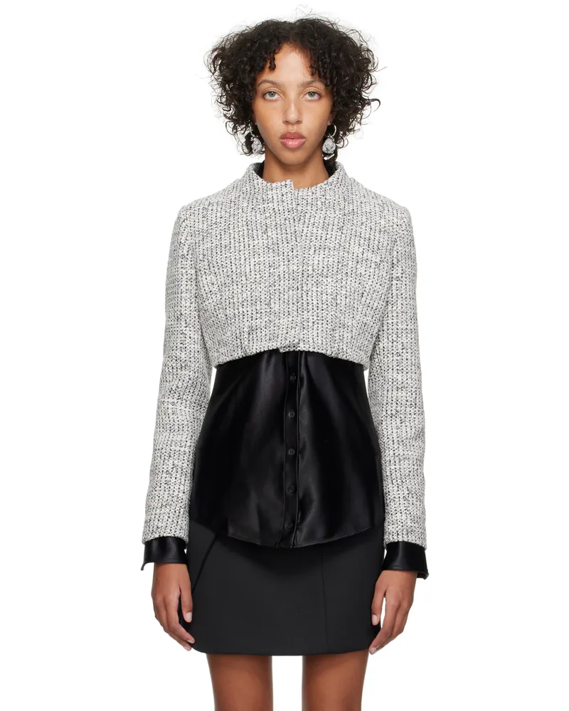 COPERNI Black & White Cropped Jacket Black