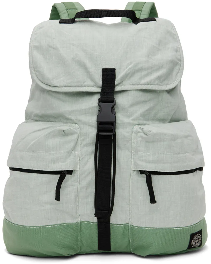 Stone Island Green Drawstring Backpack Vlight