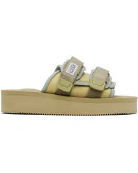 SUICOKE Taupe & Blue MOTO-PO Sandals Moss