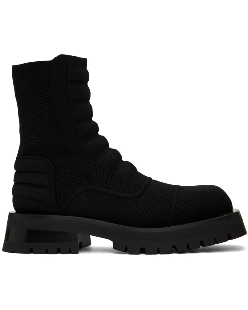 Balmain Black Army Chelsea Boots 0pa