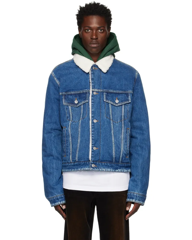 WE 11 DONE Blue Regular-Fit Denim Jacket Blue