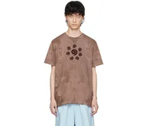 Brown Flocked Spiral T-Shirt