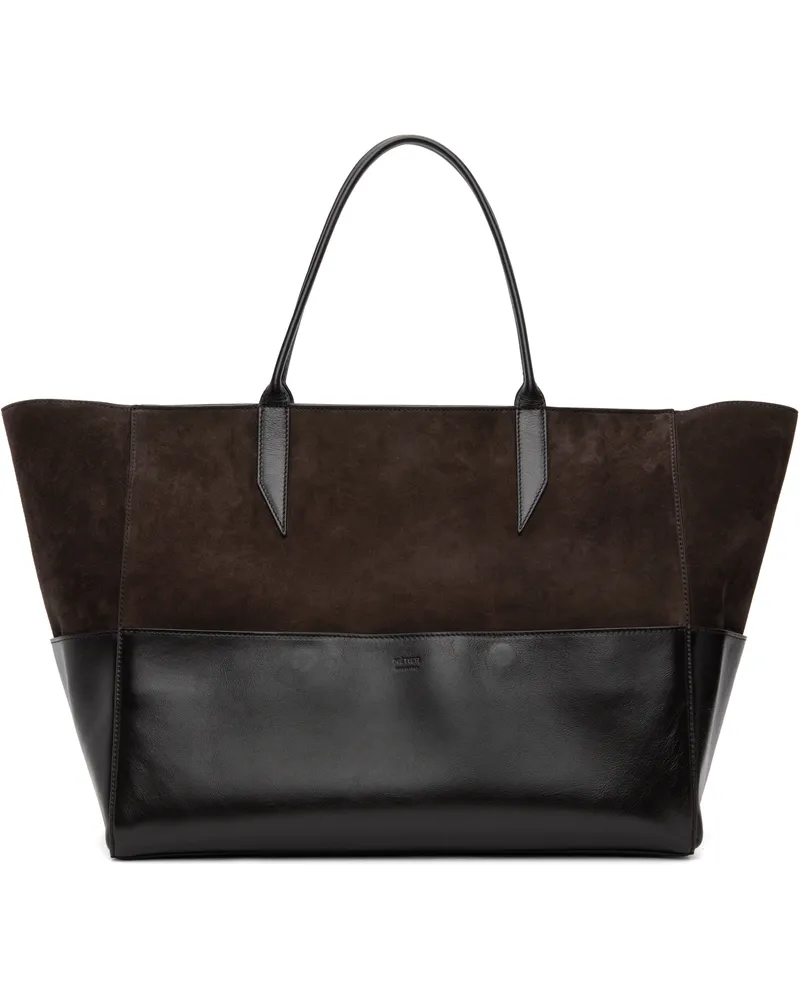 Métier Brown & Black Incognito Large Cabas Tote Cacao