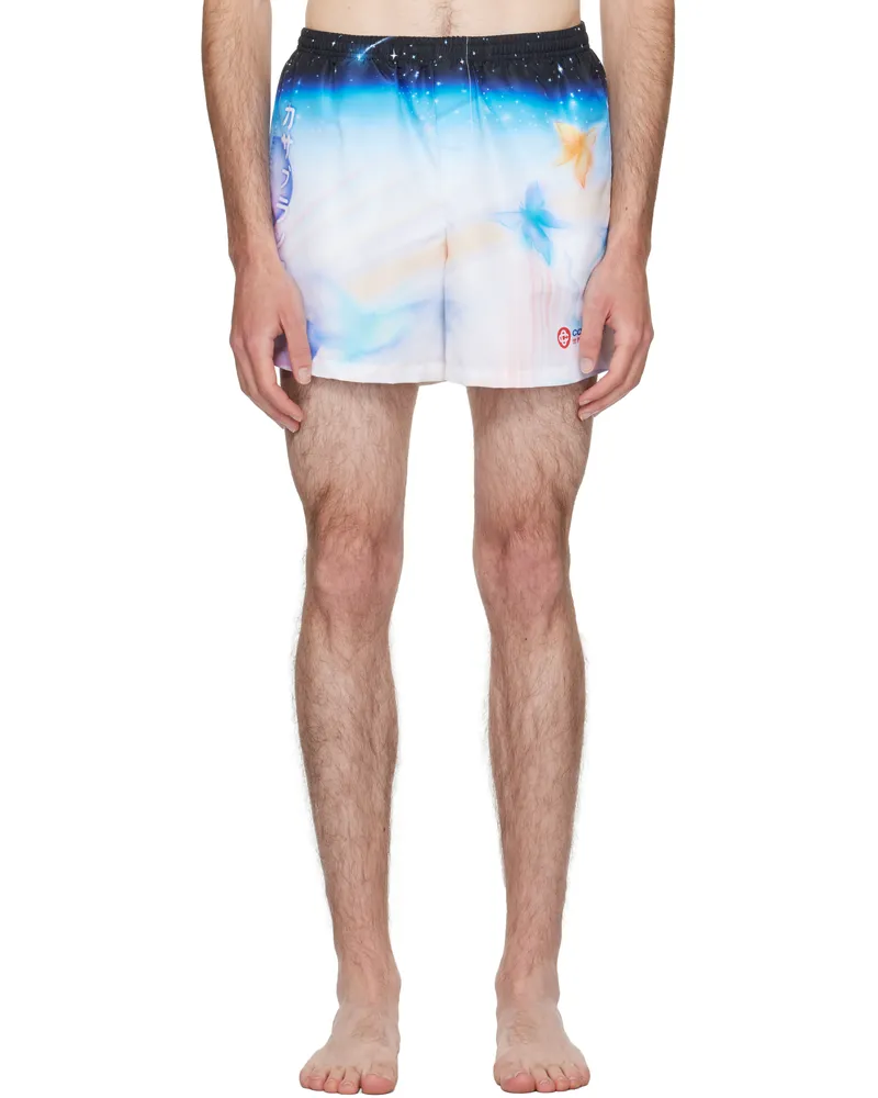 Casablanca Paris Multicolor Printed Swim Shorts Galactic