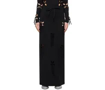 Black Petal Maxi Skirt