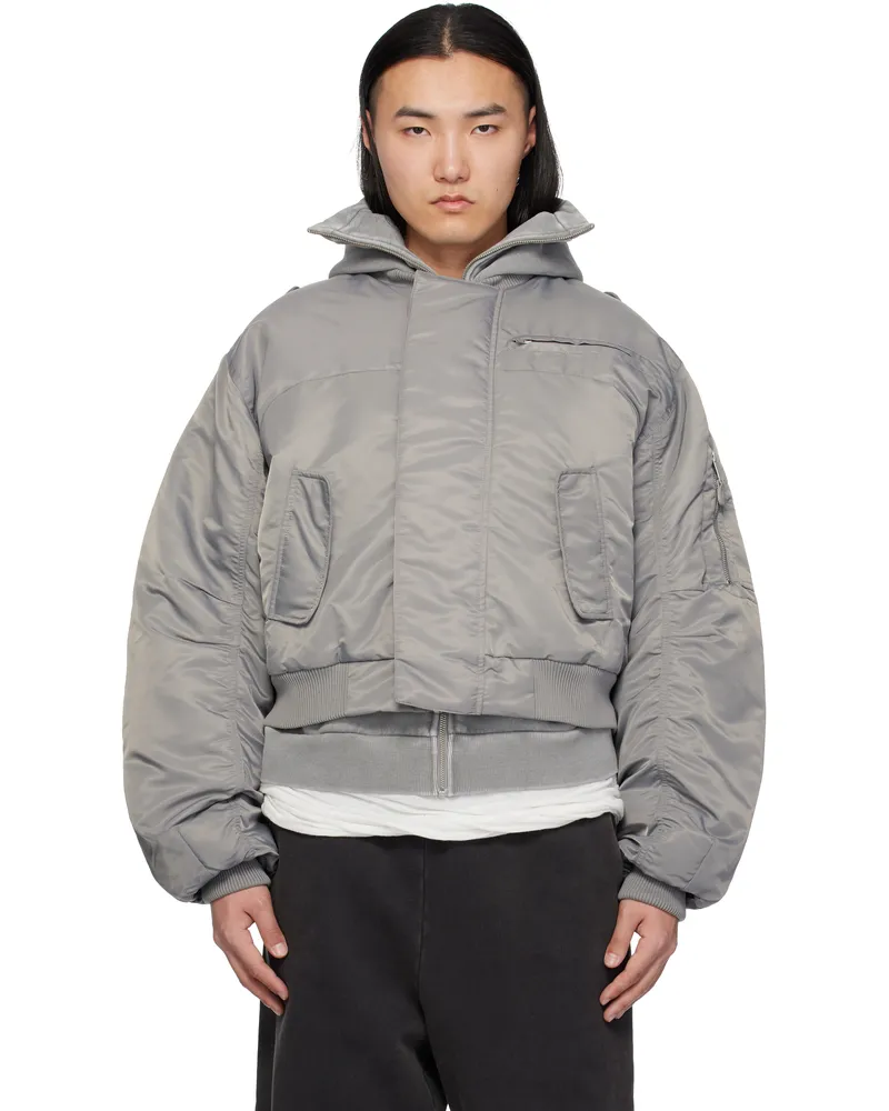 Entire Studios Gray A-2 Bomber Jacket Tin