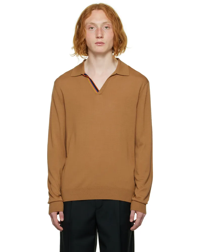 Paul Smith Brown Stripe Polo 65
