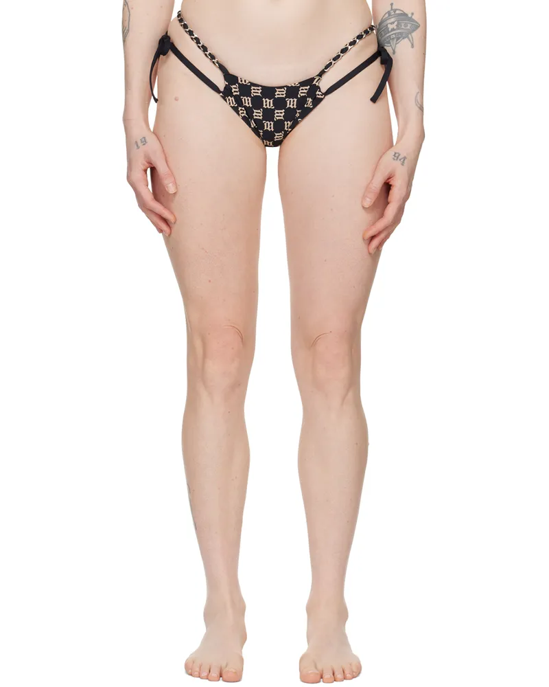 MISBHV SSENSE Exclusive Black Monogram Bikini Bottom Black