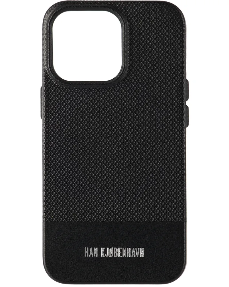 Han Kjøbenhavn Black Leather iPhone 13 Pro Case Black
