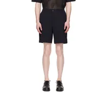 Navy Flap Pocket Shorts