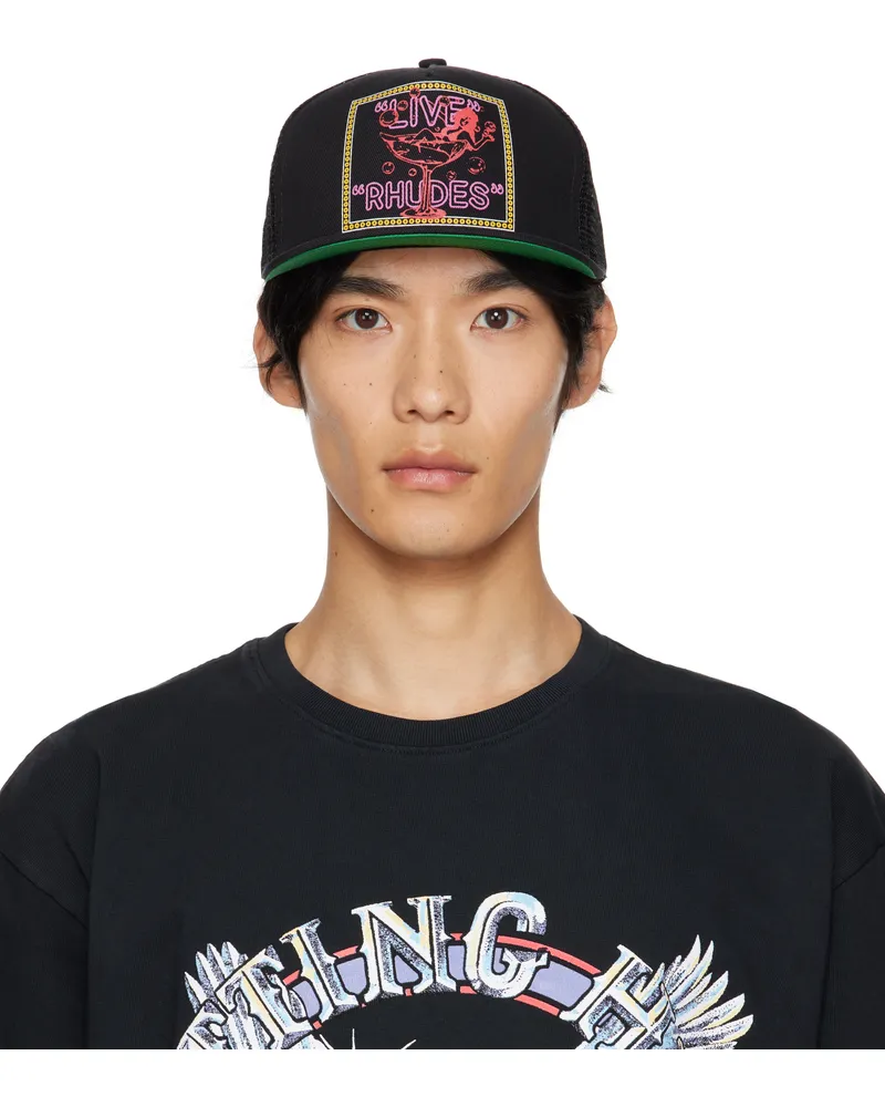 RHUDE Black 'Live Rhudes' Cap Black