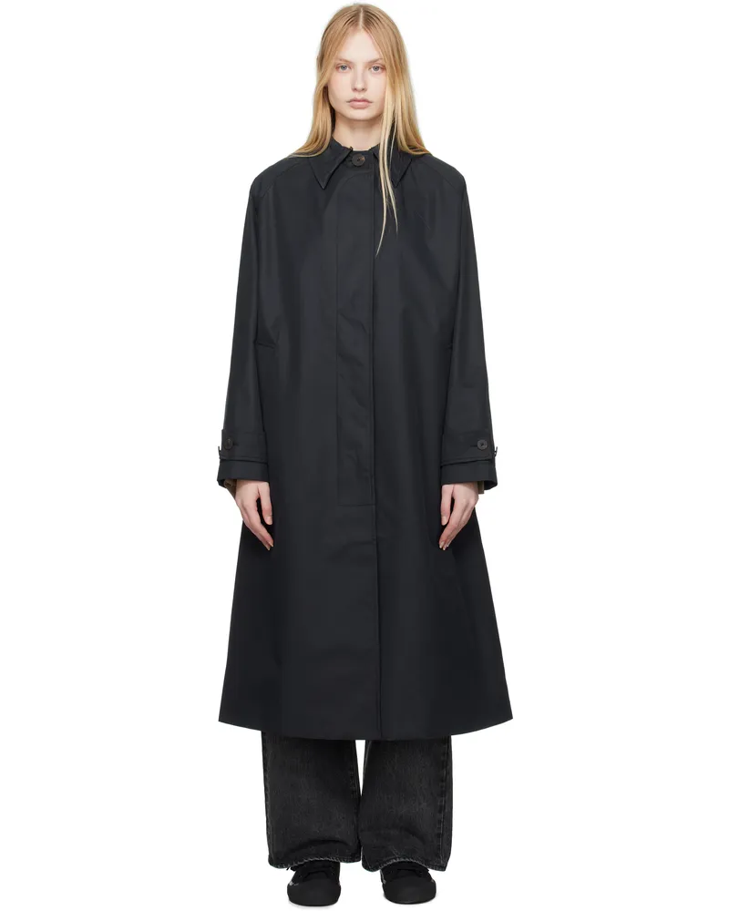 Studio Nicholson Navy Holin Trench Coat Dark