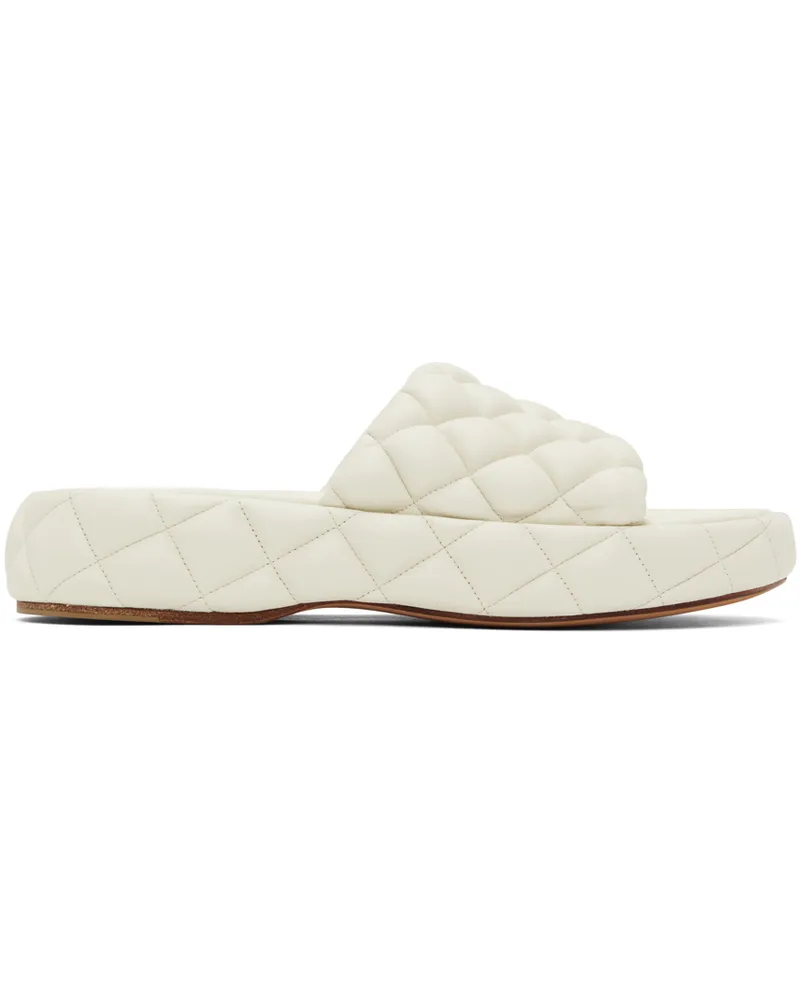 Bottega Veneta White Padded Sandals 9013