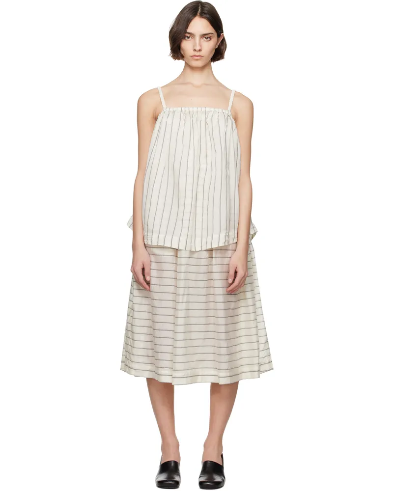 Casey Casey Off-White Fifi Double Midi Dress As