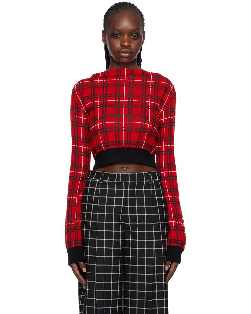 Marni Red Cropped Sweater Chr67