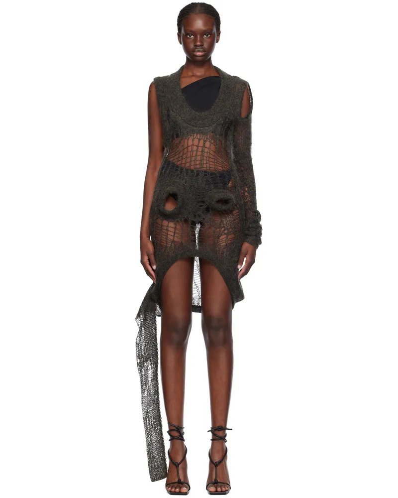 Rick Owens Gray Asymmetric Sweater 78