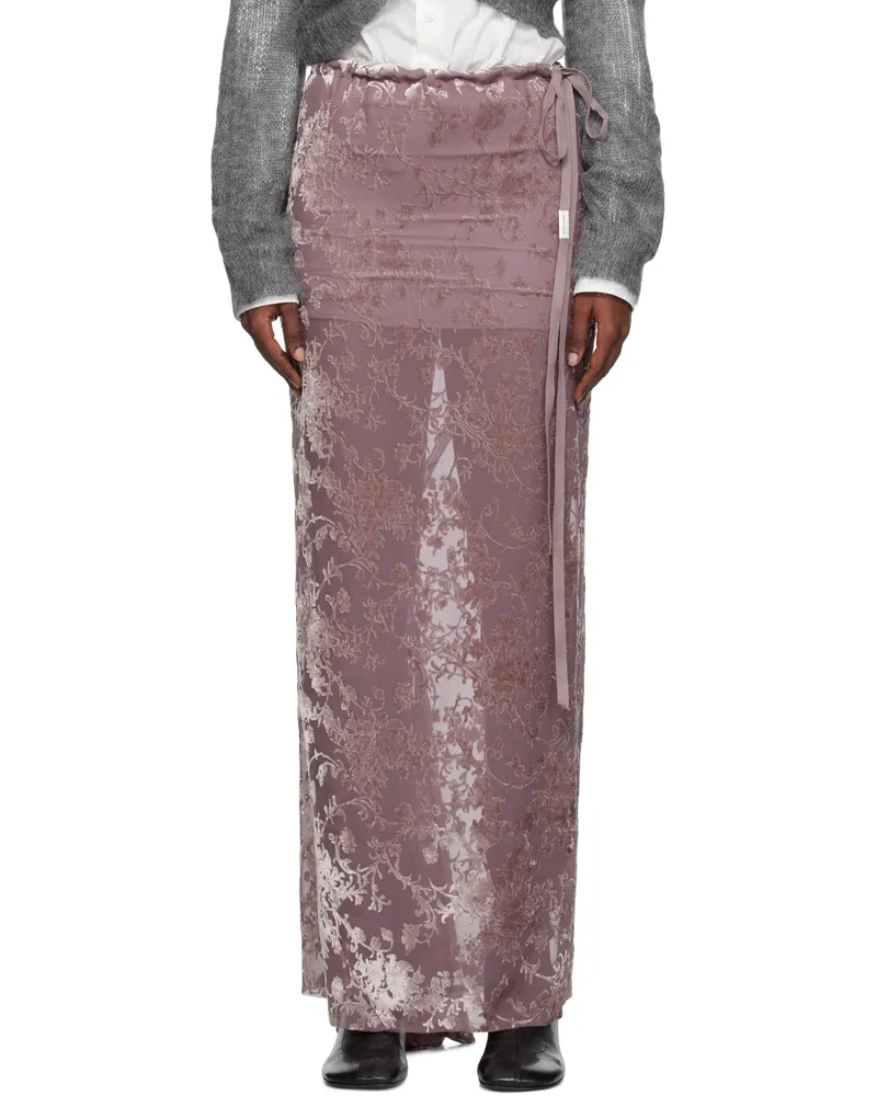 Ann Demeulemeester Pink Eveline Bias Maxi Skirt 035